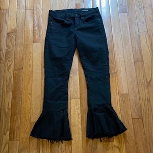 Blank NYC Flare Ankle Jean Black (low rise)
